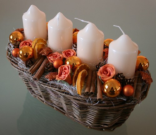 Adventní svícen oranžový — foto 5