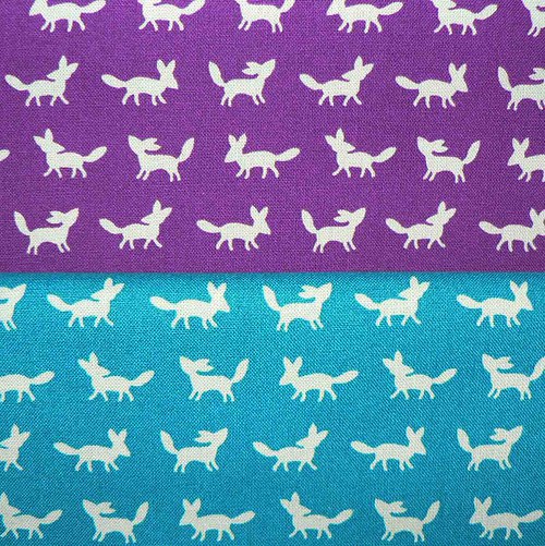 Japonská bavlnená látka: Fox Turquoise — foto 4