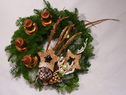 Adventní věnec "Měděný a sníh" — foto 2