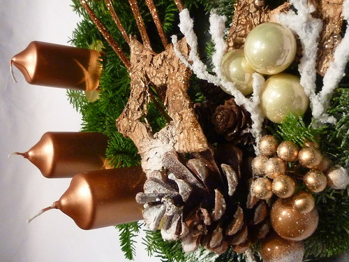 Adventní věnec "Měděný a sníh" — foto 3