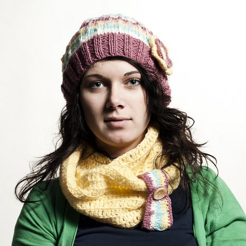 Yellow heat - háčkovaný nákrčník — foto 3
