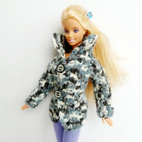 Melírovaný kabátek pro Barbie — foto 3