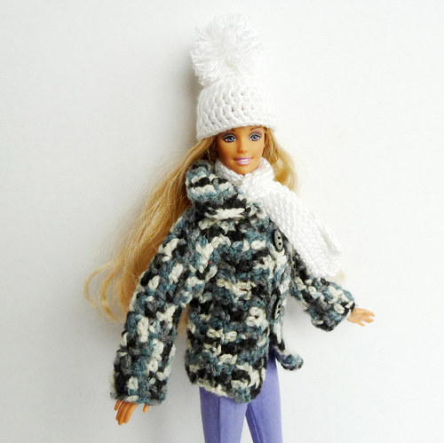 Melírovaný kabátek pro Barbie — foto 6