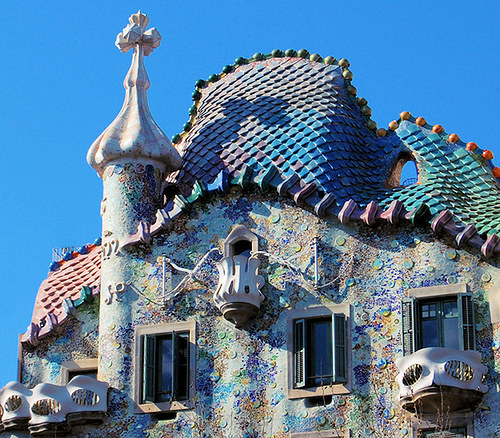 Hedvábná šála "Inspired by...la Casa Batlló" — foto 6