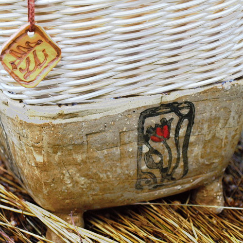 Šamotový s květinou — foto 2