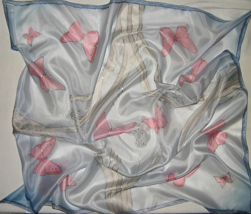 Motýli v modré 90x90cm — foto 2