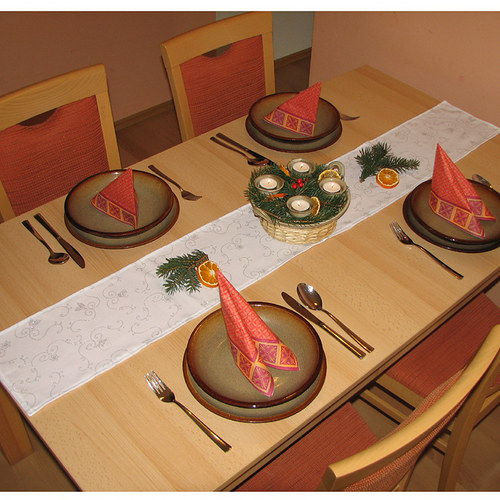 Vánoční prostírání s kapsami - NA PŘÁNÍ — foto 5
