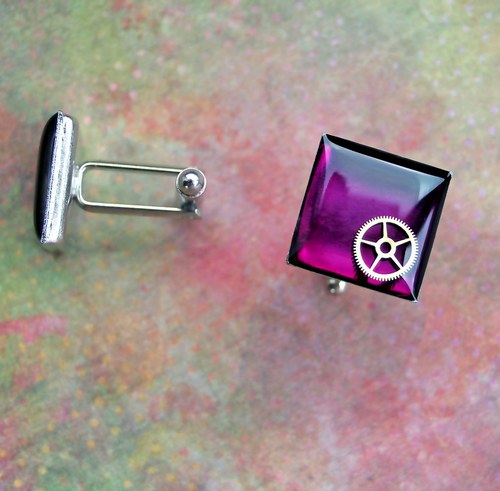 Manžetové knoflíčky /violet/ — foto 2