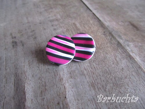 Náušnice pink stripes — foto 2