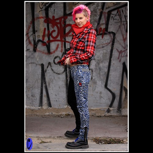 Blue leo/black (kalhoty vel. M) — foto 2