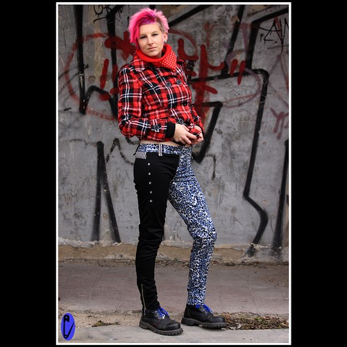 Blue leo/black (kalhoty vel. M) — foto 3