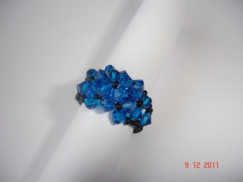 Prsten Swarovski barva Indicolite — foto 2