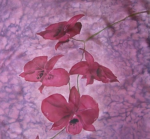 Šátek hedvábí "Orchidej" — foto 2