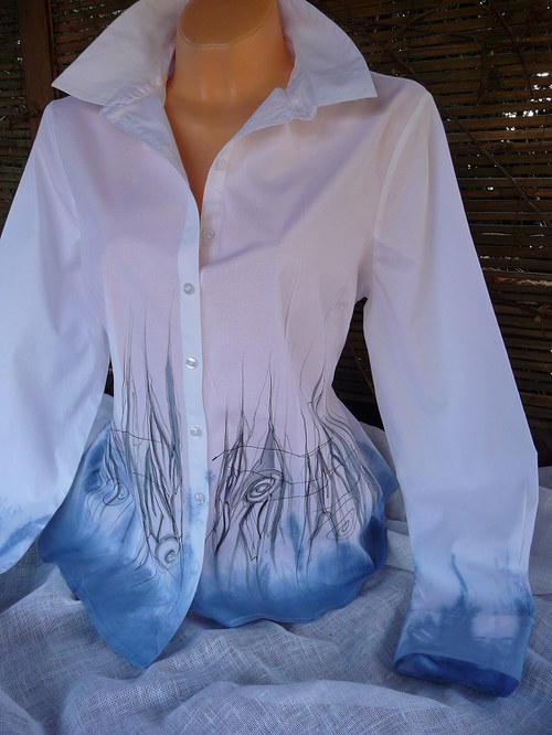 Halenka +hedvábný šál vel.(48) — foto 2