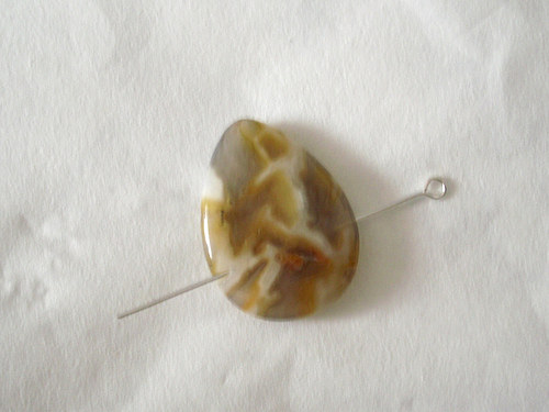 Ohnivý achát kapka 3x2,2 cm č.4 — foto 3