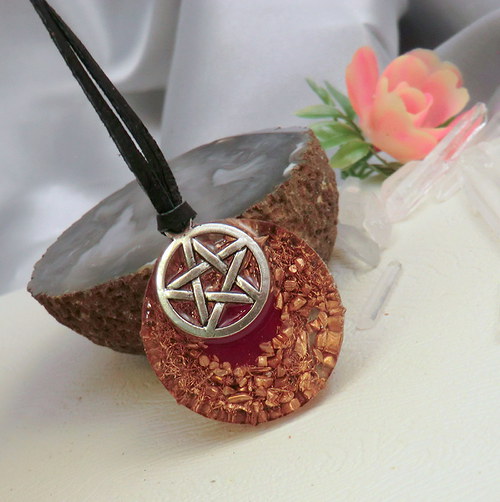 Orgonitový přívěsek - (3) Achát s pentagramem — foto 2