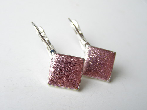 Koso naušnice pink glitter — foto 3