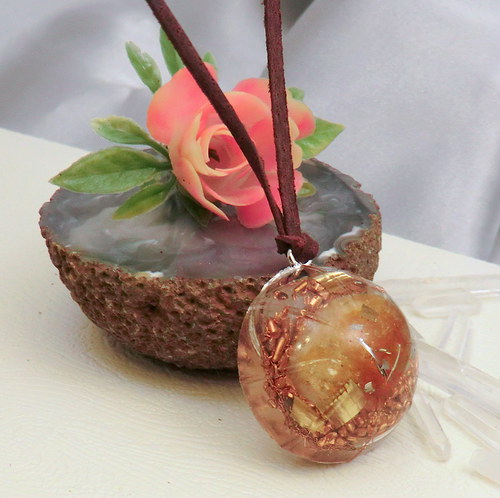 Orgonitový přívěsek - (5) Citrín s pentagramem — foto 3
