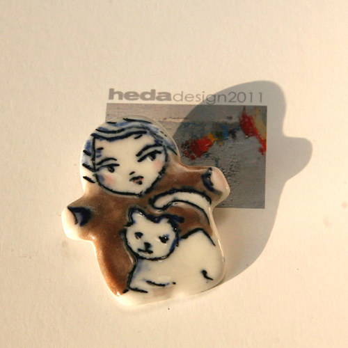 Ono.čočka veliká (porcelánová brož) — foto 2