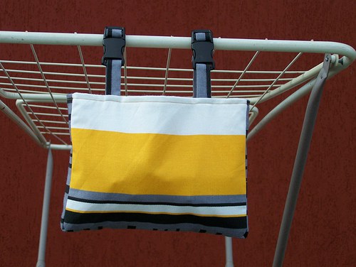 Taštička na kolíky - proužkovaná — foto 2