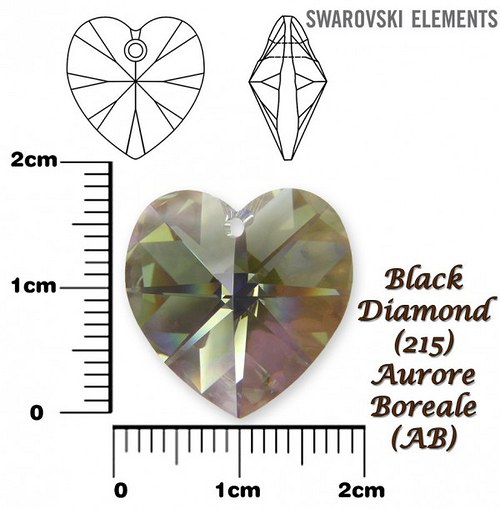 Swarovski srdce Black Diamond AB — foto 4