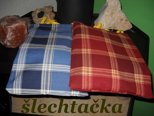 Pohankový polštářek-Modrá kostka — foto 3