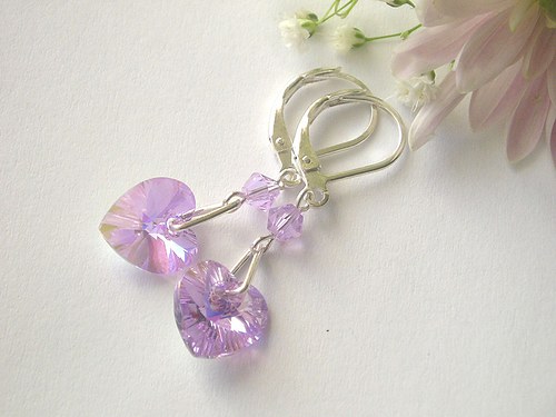 Swarovski náušnice Violet AB — foto 2
