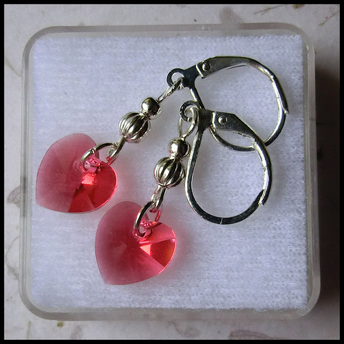 Swarovski srdíčka - Indian Pink — foto 2