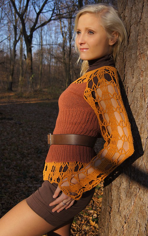 Halenka s háčkováním, vel. 36/44 — foto 2