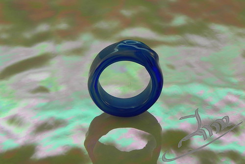 BLUE DWARF - skleněný prsten — foto 5
