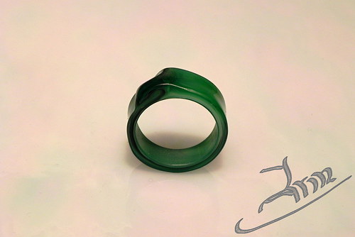 GREEN DWARF - skleněný prsten — foto 3