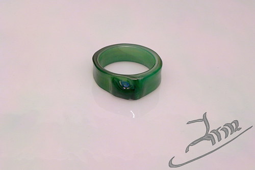 GREEN DWARF - skleněný prsten — foto 5