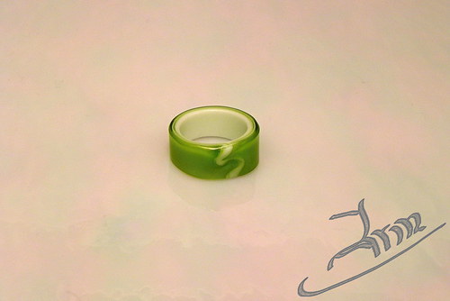GREEN DWARF - skleněný prsten — foto 5