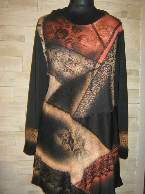 Halenka černý-PATCHWORK — foto 5