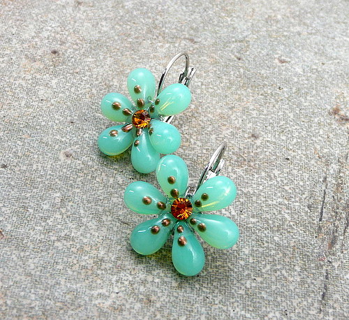 Náušničky : " Blue flowers " — foto 2