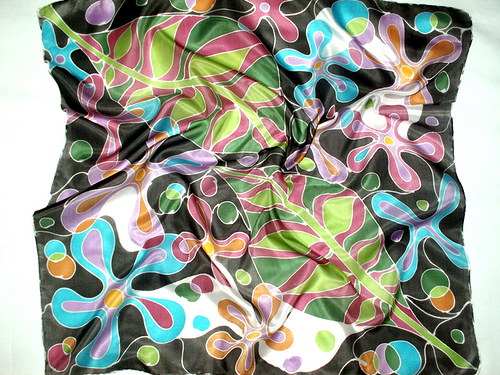 Hedvábné puzzle- ručně malované hedvábí — foto 3
