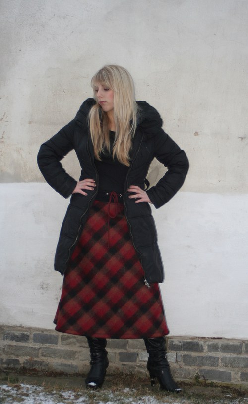 Teplá sukně kostka — foto 2
