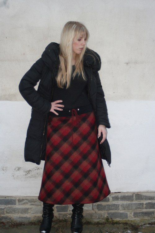 Teplá sukně kostka — foto 3