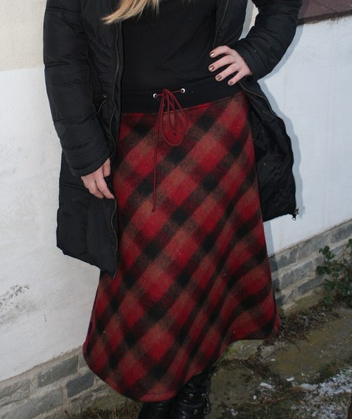 Teplá sukně kostka — foto 6
