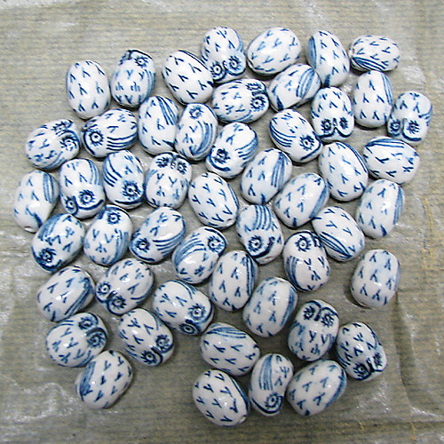 Porcelánové korálky sovy — foto 2