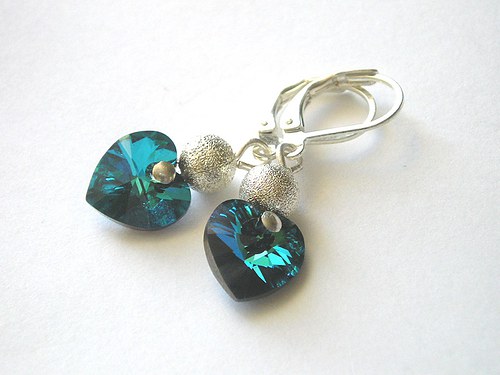 Swarovski náušnice Bermuda Blue...na přání — foto 2