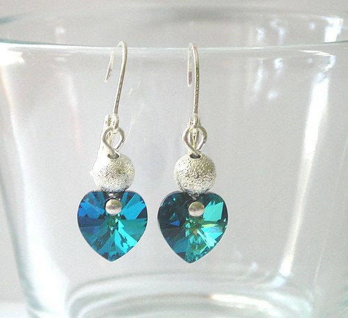 Swarovski náušnice Bermuda Blue...na přání — foto 3