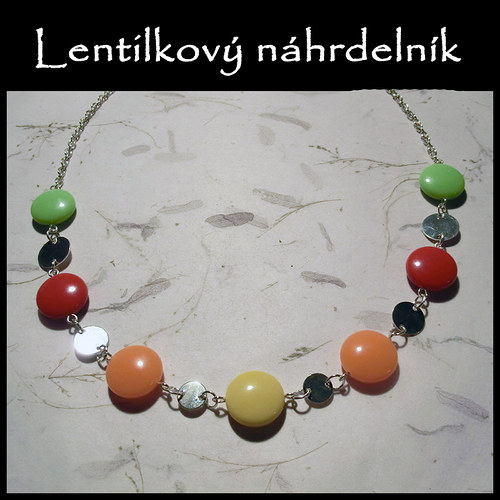 Lentilkový náhrdelník + naušnice — foto 2