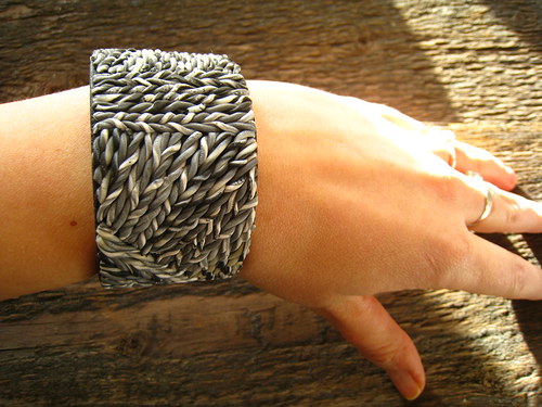 Náramek Cuff "Svetrové mimikri" — foto 4