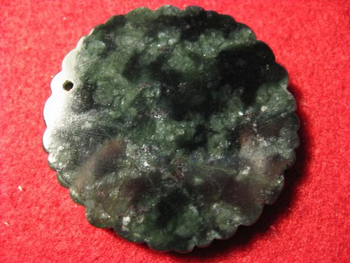 Amulet Čína - symbol pět netopýrů, jadeit — foto 2