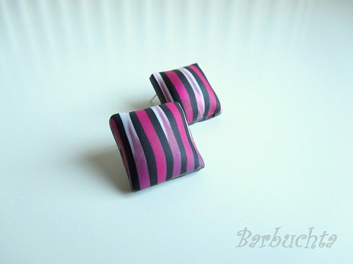 Náušnice pink stripes — foto 2