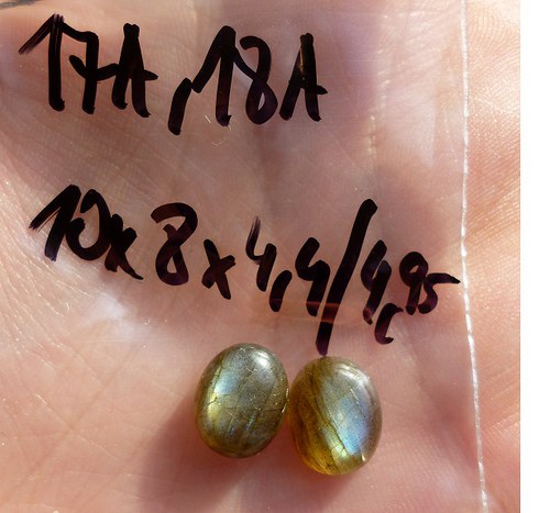 Labradorit -cabochon - pár — foto 2