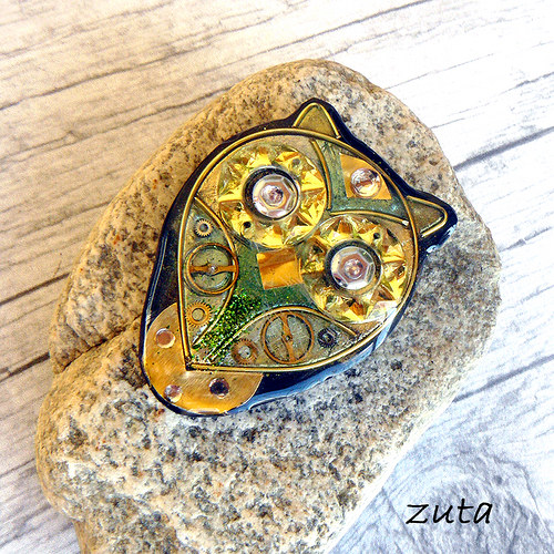 Sovička steampunk - brož — foto 2