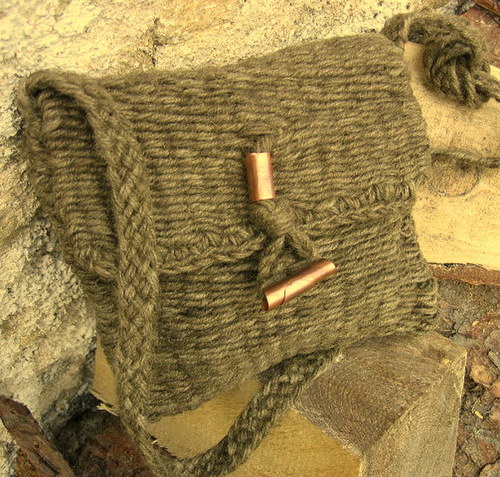 Khaki Tkaná Kabelka — foto 3