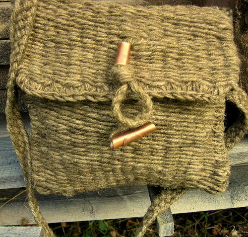 Khaki Tkaná Kabelka — foto 5
